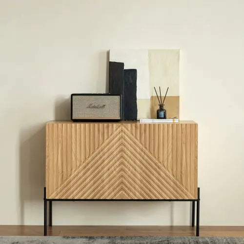 Grooved Dual-Door Sideboard