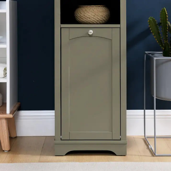 64" Slim Multi-Storage Tower with Hamper