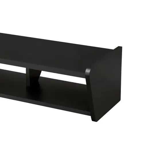 Minimalist Black Wall-Mount TV Stand