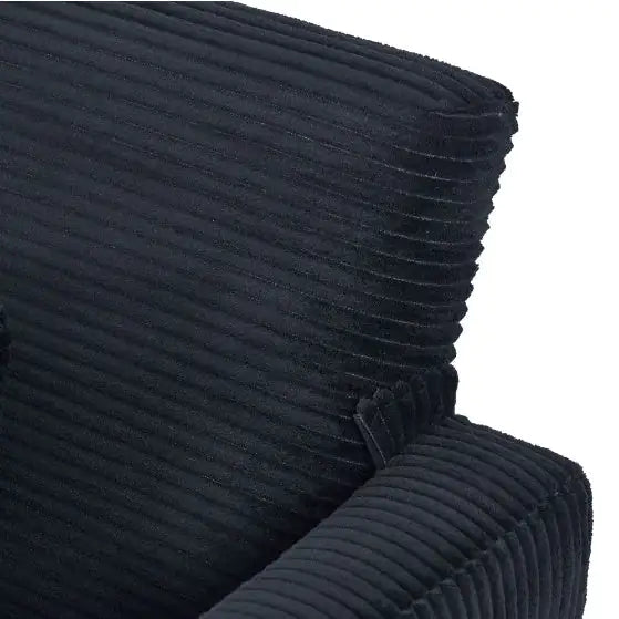 Luxe Black Linen Sofa