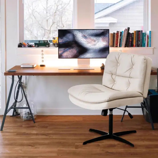 Spacious Armless Stationary Desk Chair