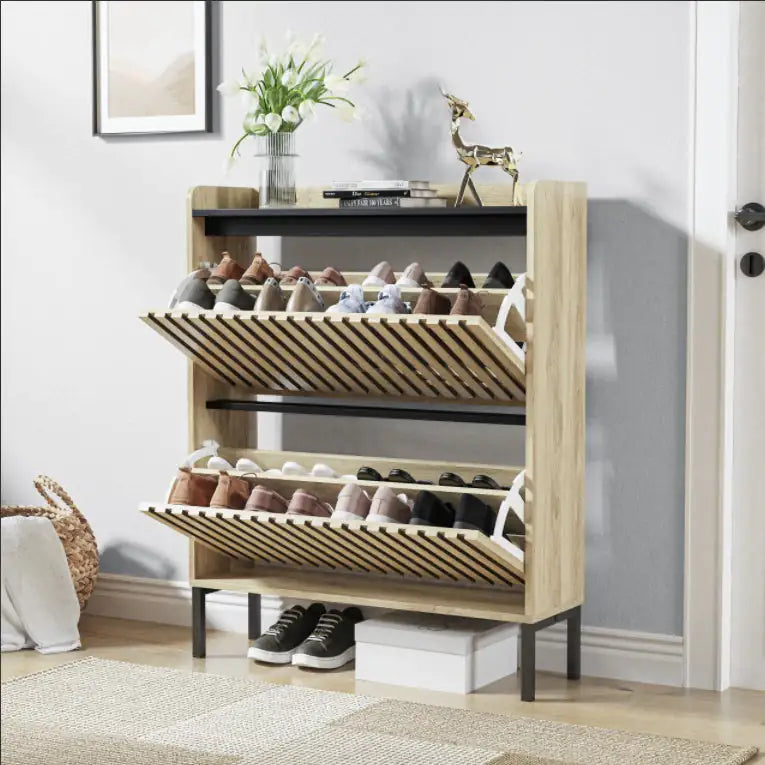 Dual Flip Entryway Shoe Organizer