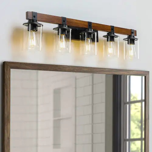 Urban Retro 5-Light Bathroom Vanity Lighting