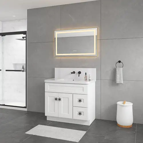 GoldLuxe Dimmable 40x24 Bathroom Mirror