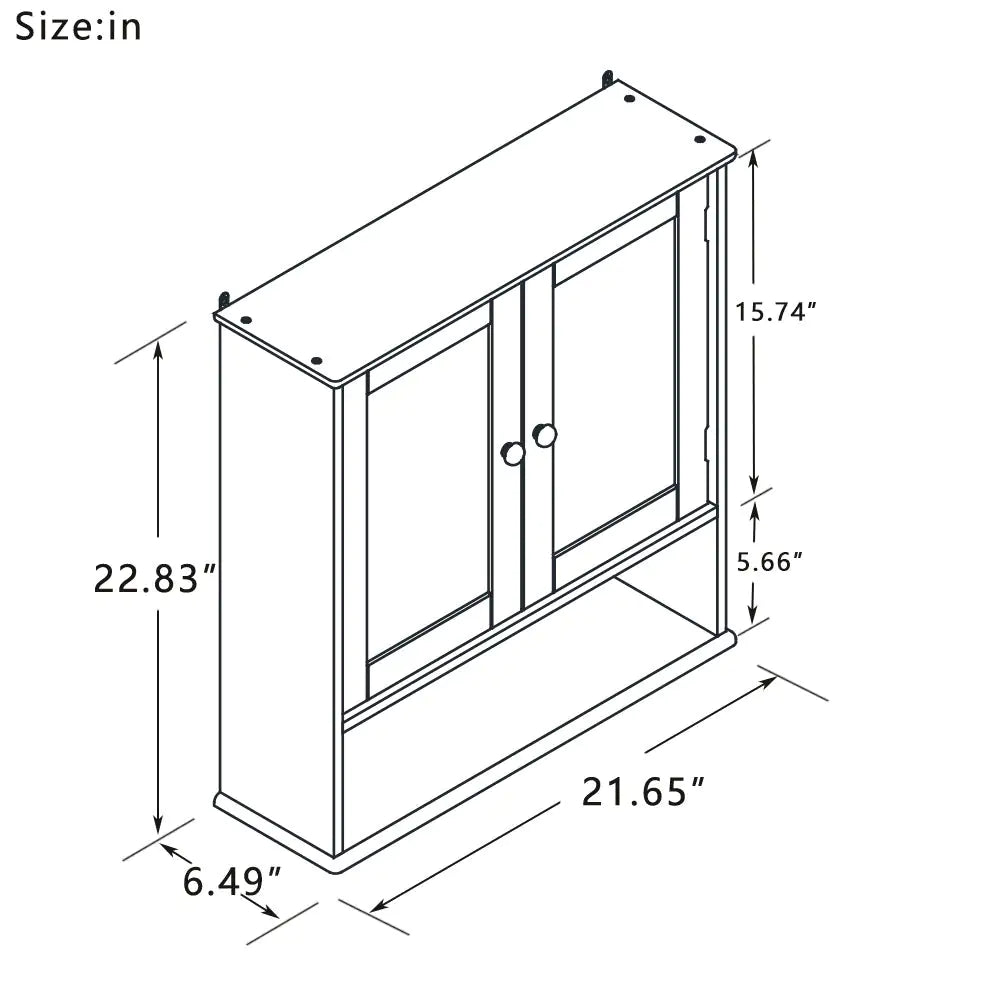 Dual Mirrored Wall Cabinet