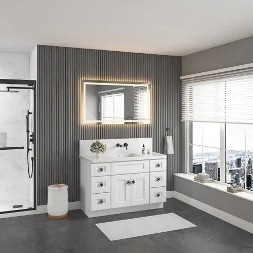 GoldLuxe Dimmable 40x24 Bathroom Mirror