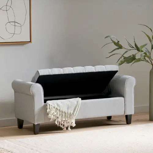 MODERN TUFTED STORAGE BENCH